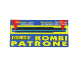 ONLINE Schreibgeräte ONLINE 17036/12 Rabazzi Kombi-Füllhalter-Patrone – Königsblau, für LAMY und Standard-Füllersysteme, 12er-Pack