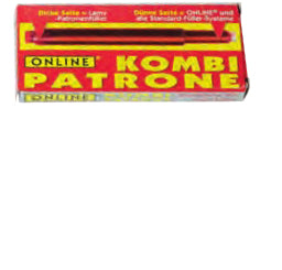 ONLINE Schreibgeräte ONLINE Kombi 17307/12 Füllhalter-Patrone – Rot, 12er-Pack
