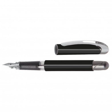 ONLINE Schreibgeräte ONLINE College II 12020/3D – Füllfederhalter – M – Schwarz/Silber – Metall – 3er Pack