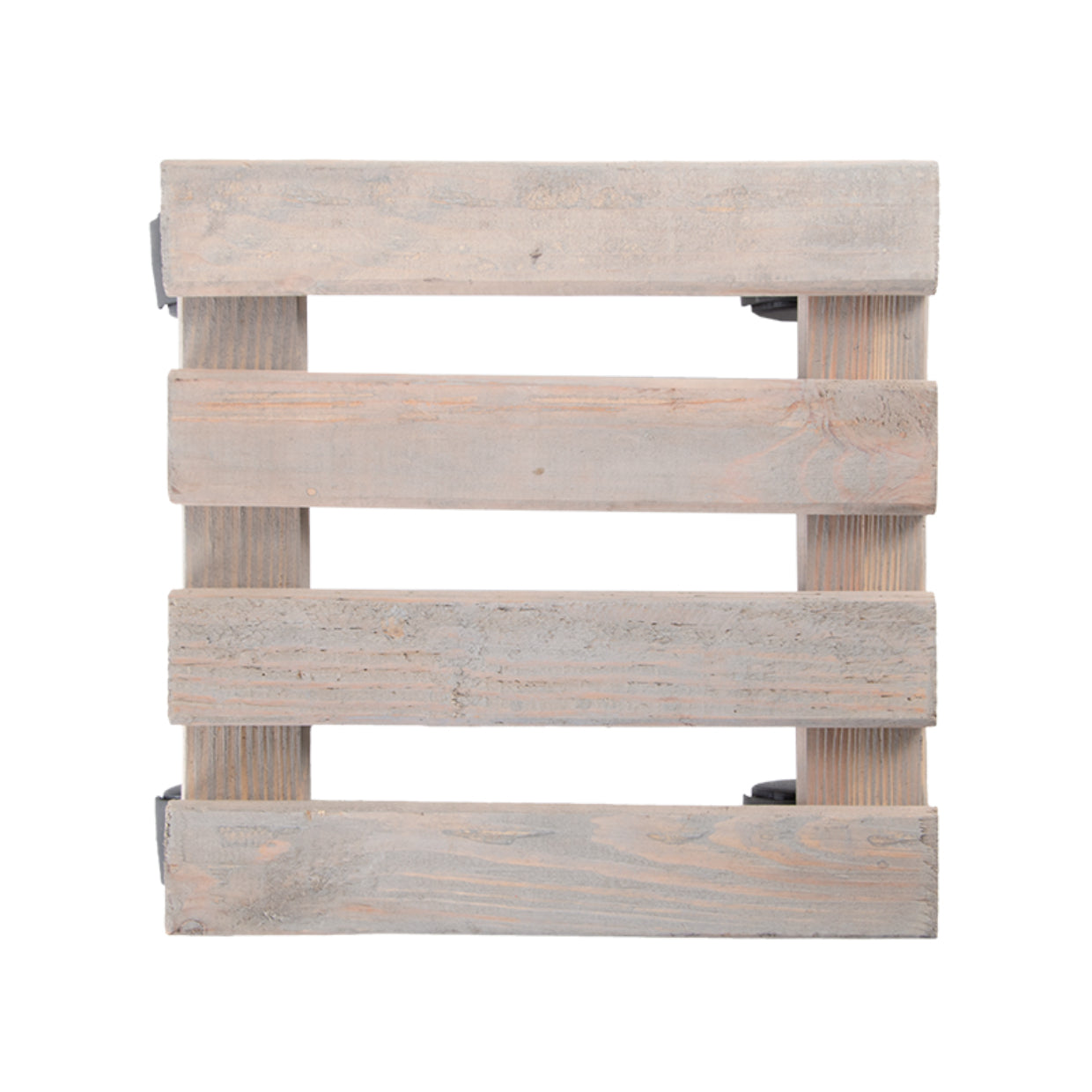 Esschert Design Pflanzentrolley – Kiefernholz/Polyamid – Hellgrau/Schwarz – 4 Rollen – 241 × 76 × 241 mm