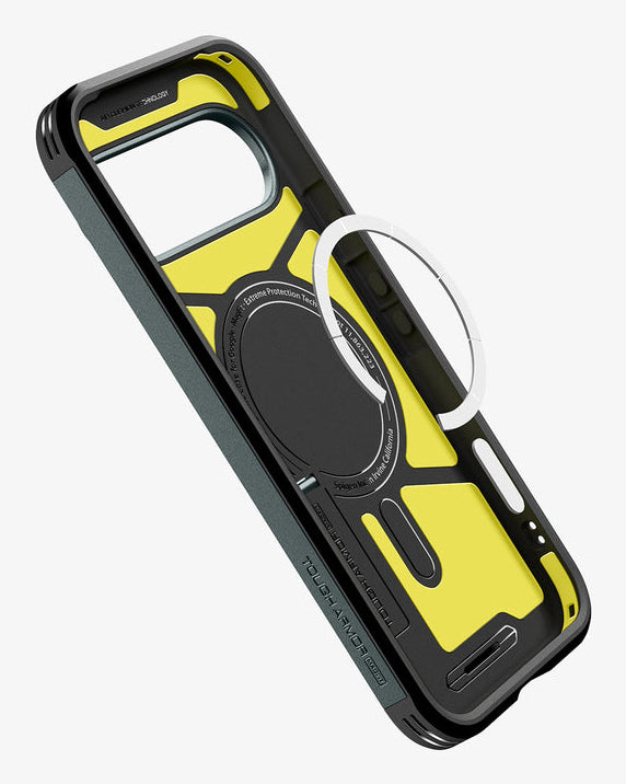 Spigen Tough Armor MagFit Rückcover – für Google Pixel 10/10 Pro, Abyss Grün, bis 1,2 m sturzsicher