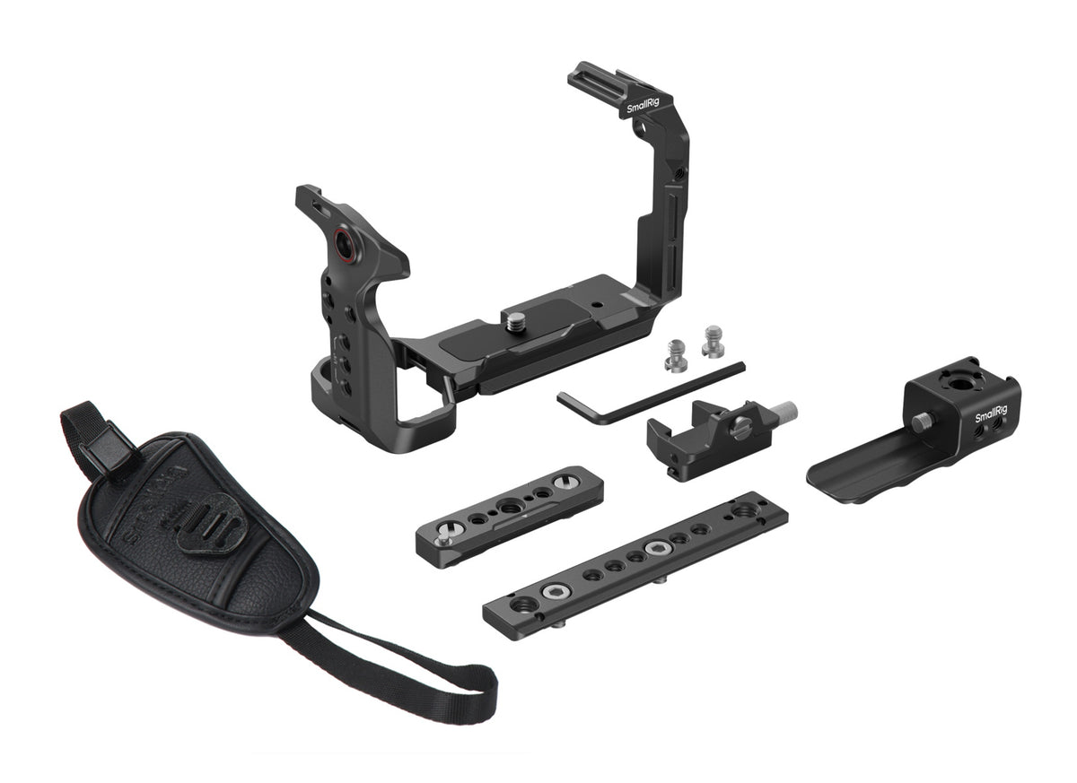 SmallRig 4184B Handheld-Cage – Schnellfreigabesystem, 1/4-20 & 3/8-16" Gewinde – für Sony FX3, FX30 – Schwarz