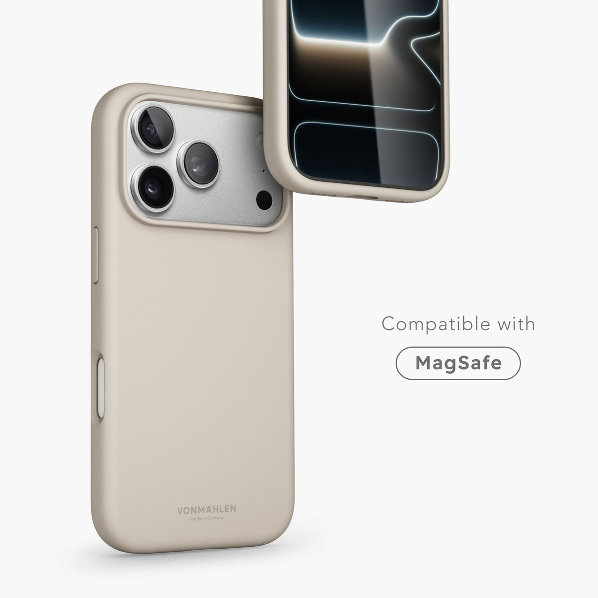Vonmählen Backcover – für Apple iPhone 17 Pro – beige – Silikon – MagSafe-kompatibel