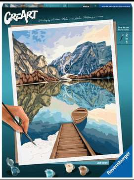 Ravensburger Creart Lake Views Serie B – Malen-nach-Zahlen-Set – See – 40 × 30 cm – ab 12 Jahren