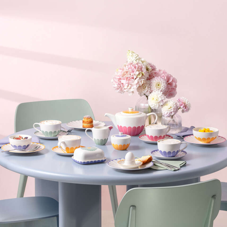 Villeroy & Boch Teekanne Fleur – 1,2 l, 15,5 × 27,5 × 14,0 cm, Porzellan, nicht für Kochfelder