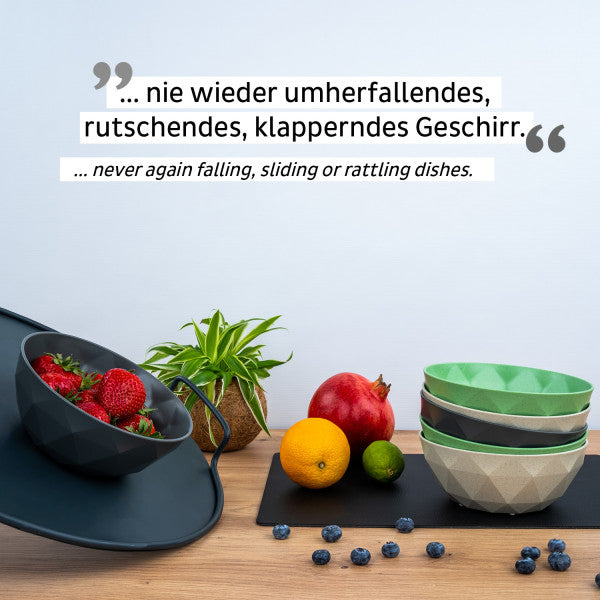 Silwy Suppenschüssel – 2er Set, 500 ml, Ø 16,0 cm, H 6,3 cm, Kunststoff, Sand, stapelbar