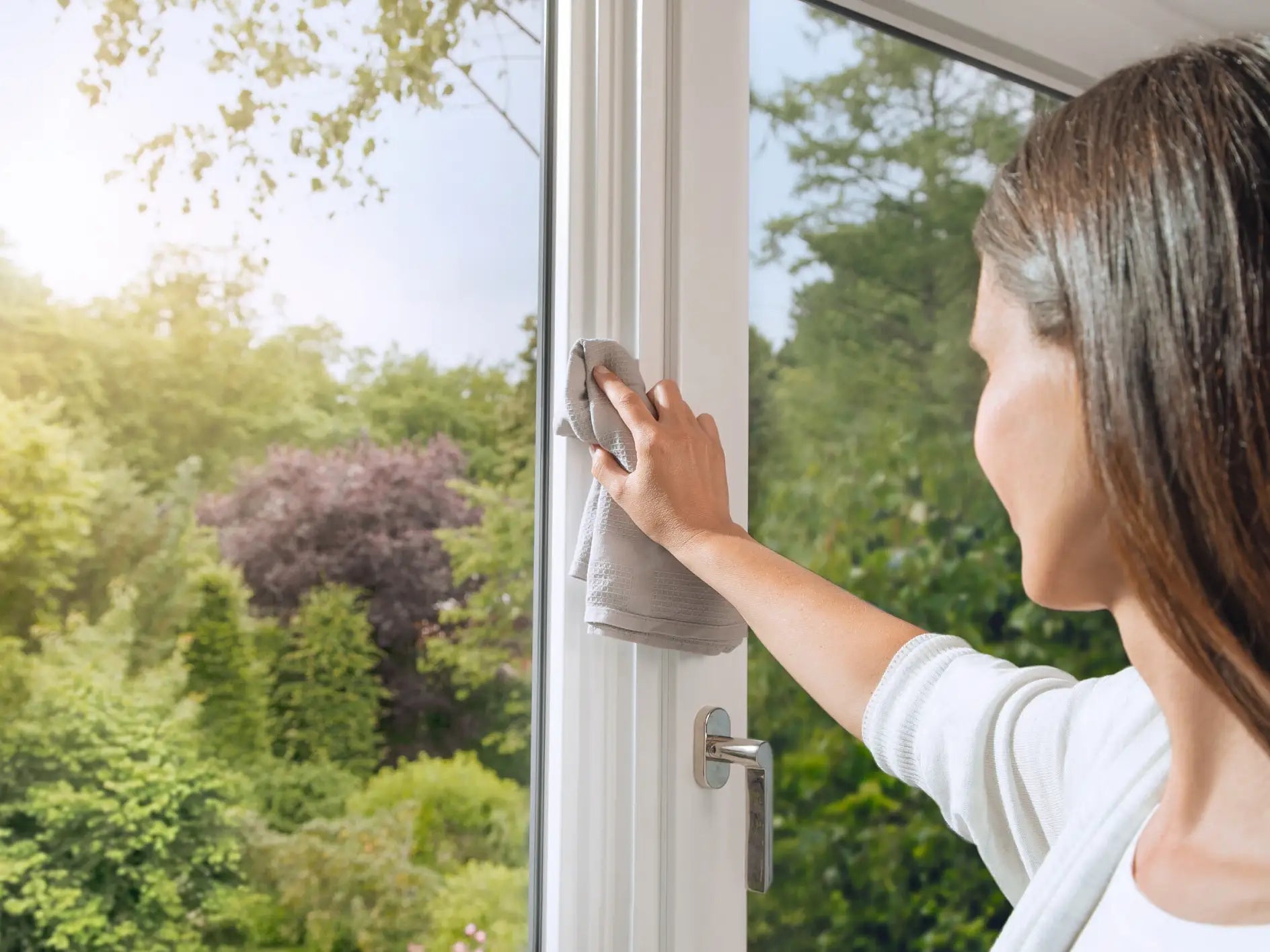 TESA Fenster-Fliegengitter – 120 × 240 cm – Anthrazit – Polyester – Klettband – Für Fenster
