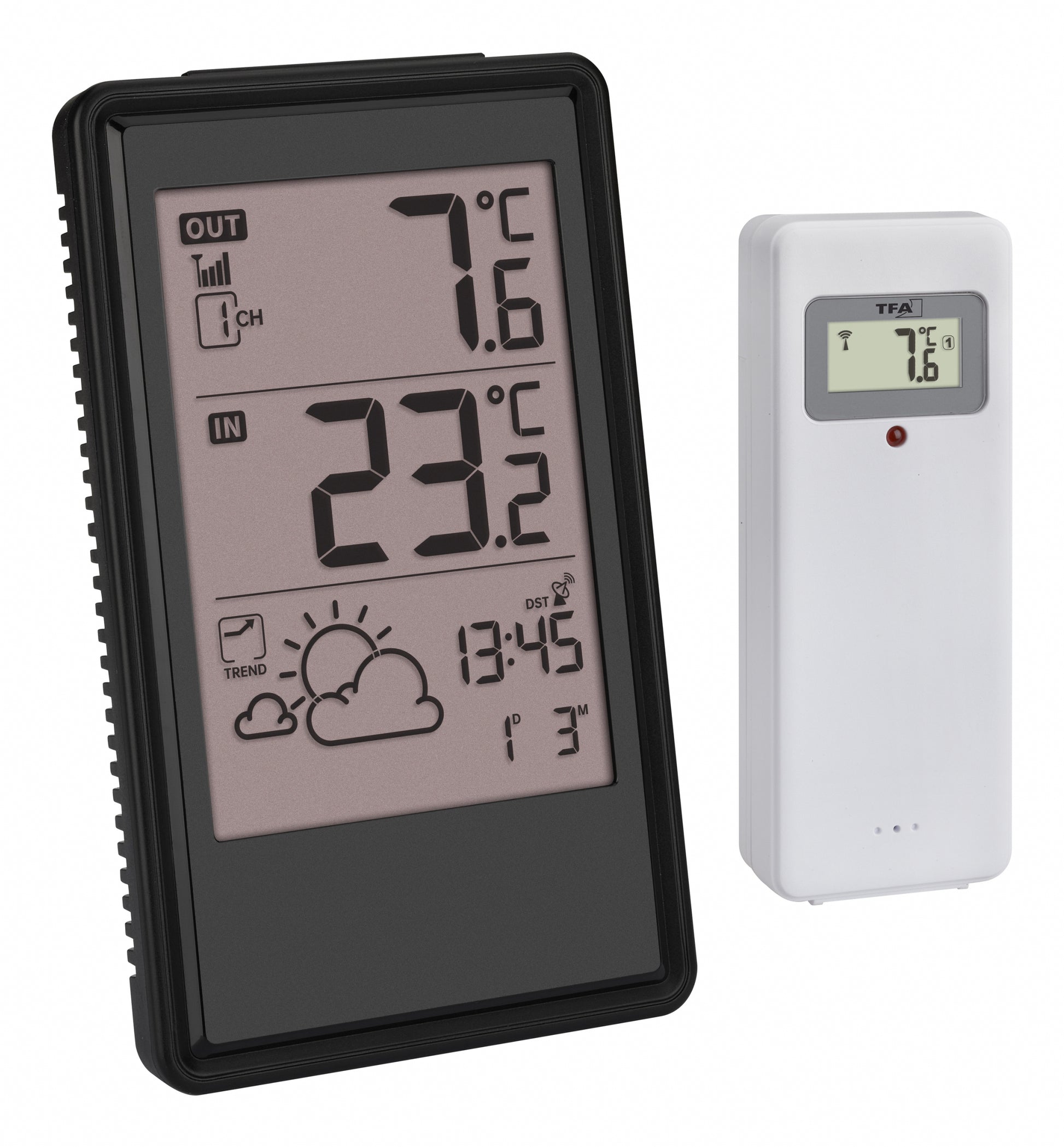 TFA-Dostmann 35.1170.01 – Wetterstation, Funk, innen/aussen, inkl. Aussensensor