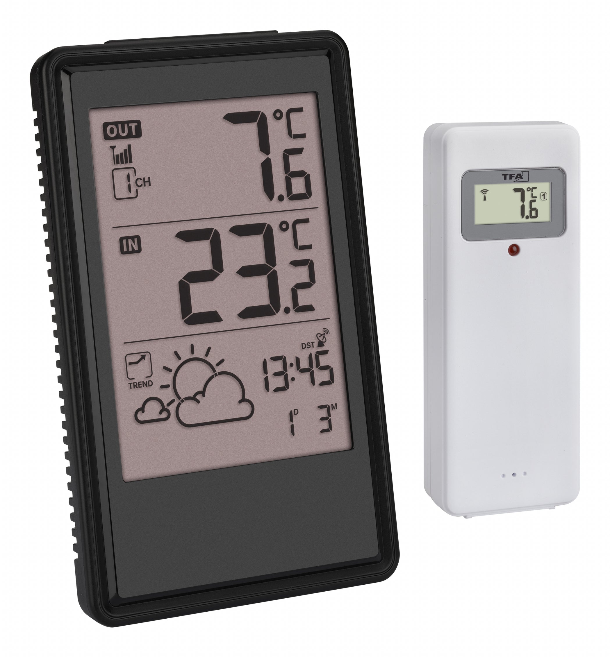 TFA-Dostmann 35.1170.01 – Wetterstation, Funk, innen/aussen, inkl. Aussensensor
