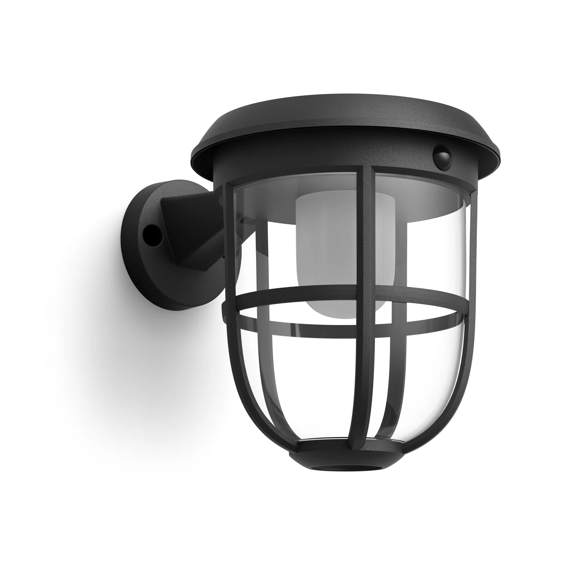 Philips by Signify Philips Aussenwandleuchte – Warmweiss, 3000 K, IP44, Solarbetrieb, mit Bewegungsmelder, Schwarz, Kunststoff