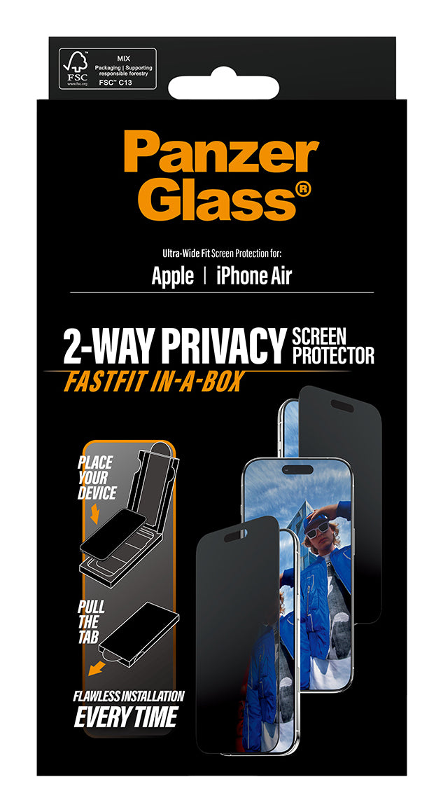 PanzerGlass Displayschutzfolie Privacy – für Apple iPhone Air – kratzfest