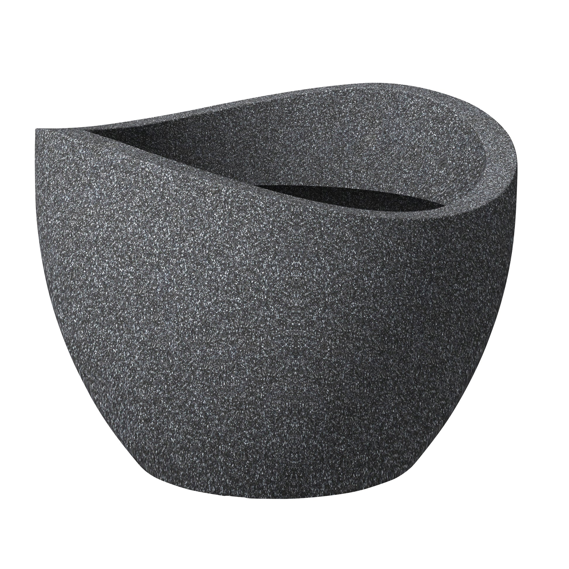 Scheurich Topfpflanzer – 39,5 × 40 × 29,3 cm – Kunststoff, schwarz, granit