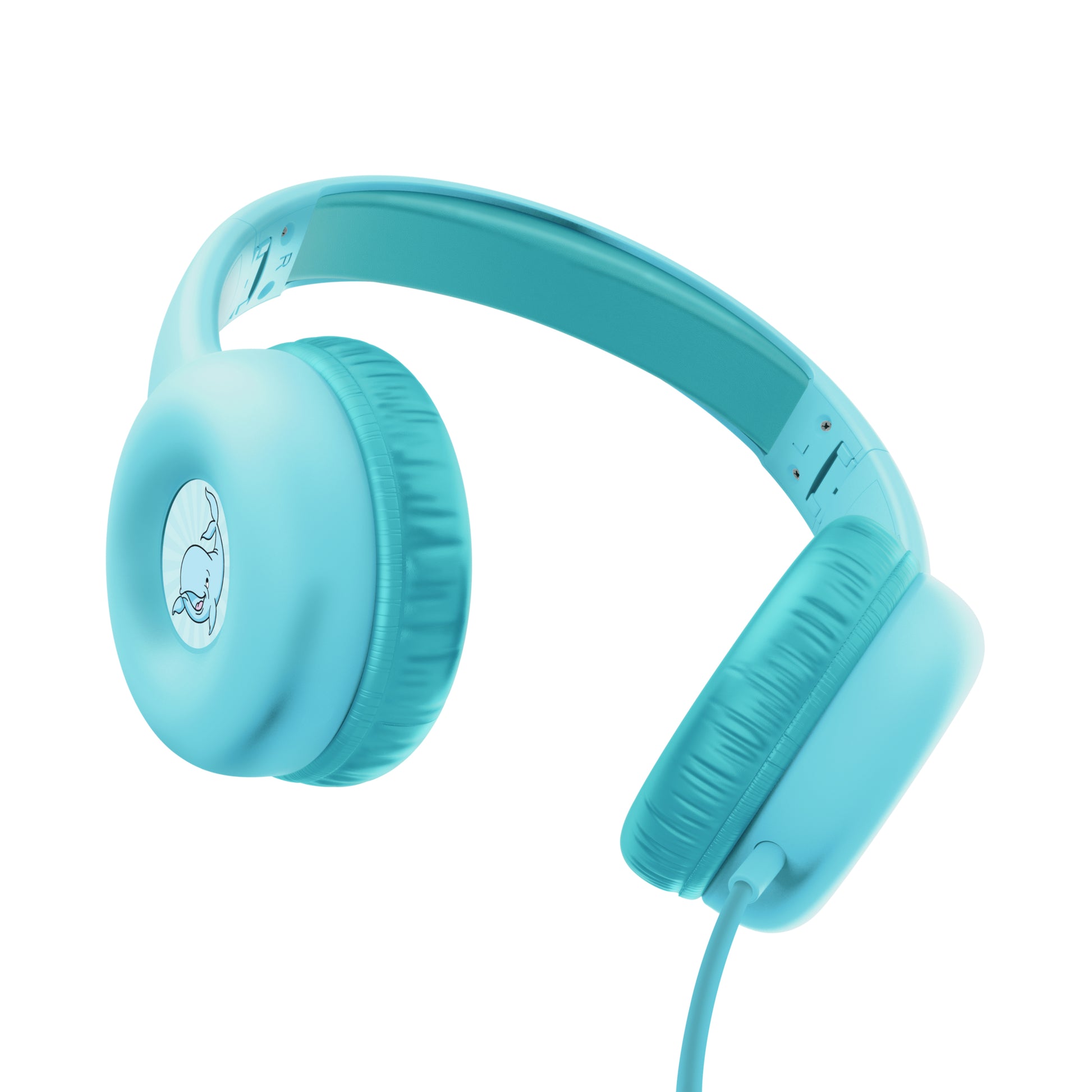 Trust Nouna Kinderkopfhörer – On-Ear, Stereo, Kabelgebunden, 3,5 mm Klinke, 90 dB Lautstärke-Limit, Blau