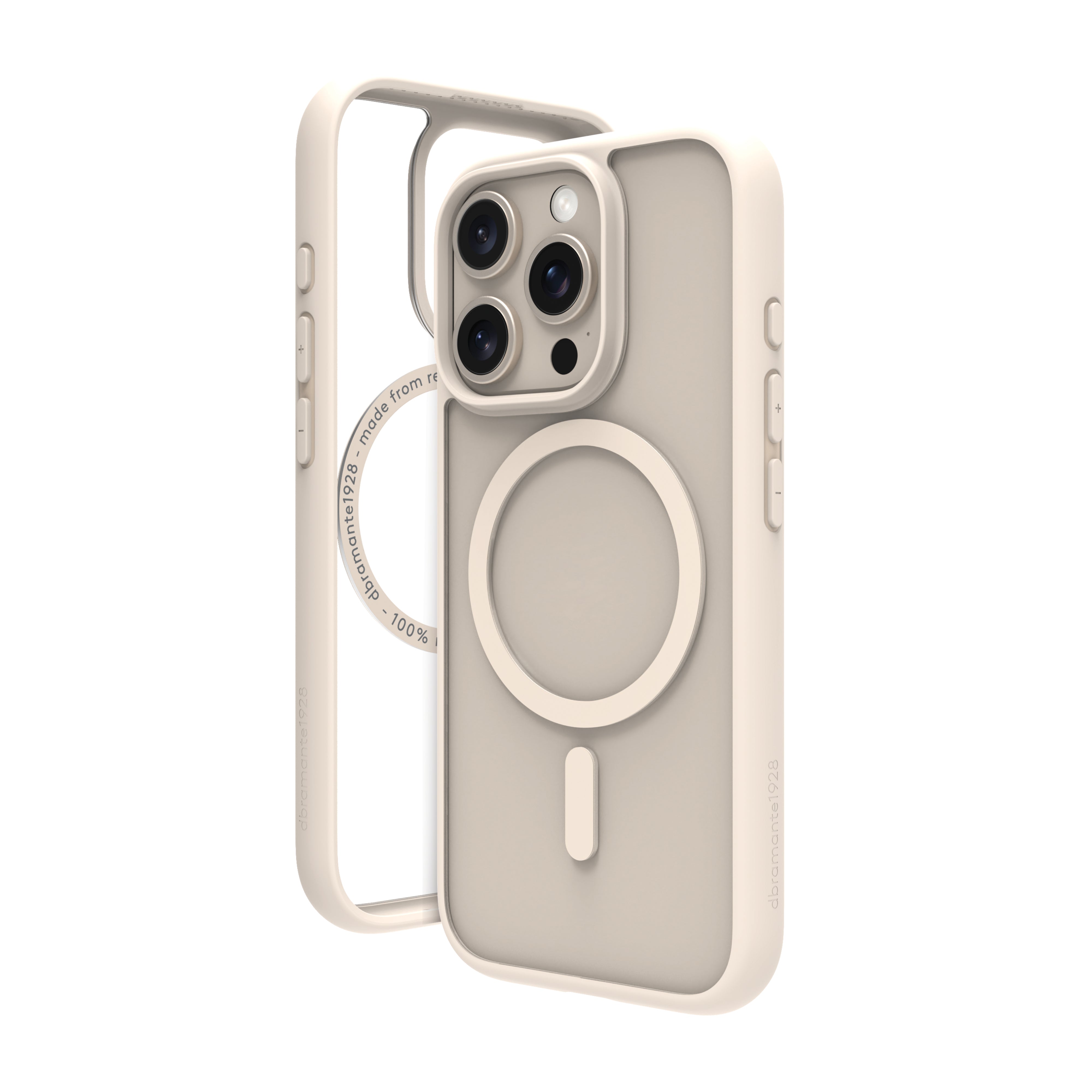dbramante1928 Grenen Backcover – für Apple iPhone 16 Pro, MagSafe, Kunststoff, Gold, bis 2 m sturzsicher