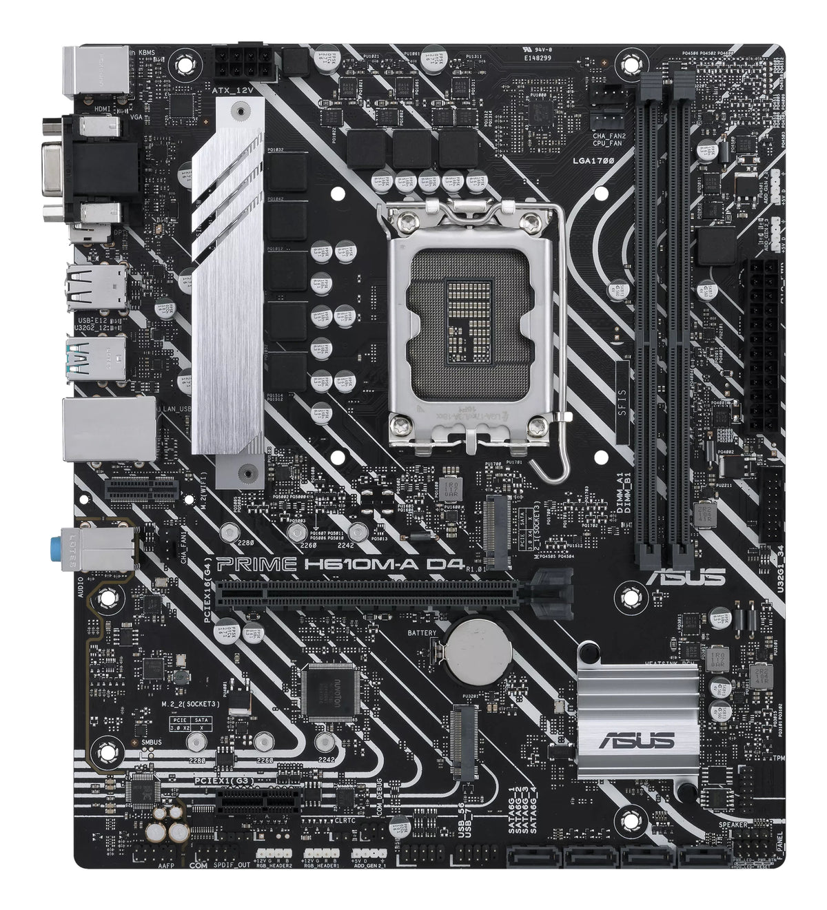 ASUS PRIME H610M-A D4-CSM – Mainboard – LGA 1700, Intel H610, mATX, DDR4 (max. 64 GB)