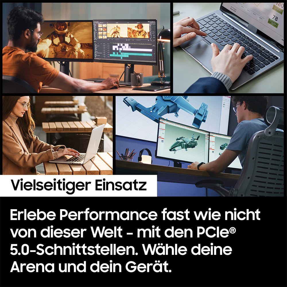 Samsung 9100 Pro (MZ‑VAP1T0BW) – 1 TB M.2 2280 PCIe 5.0 NVMe – 14'700/13'300 MB/s (Lesen/Schreiben)