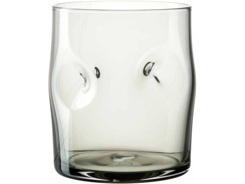 LEONARDO Trinkglas – 0,30 l, Kalk-Natron-Glas, Grau, spülmaschinenbeständig, 4 Stück