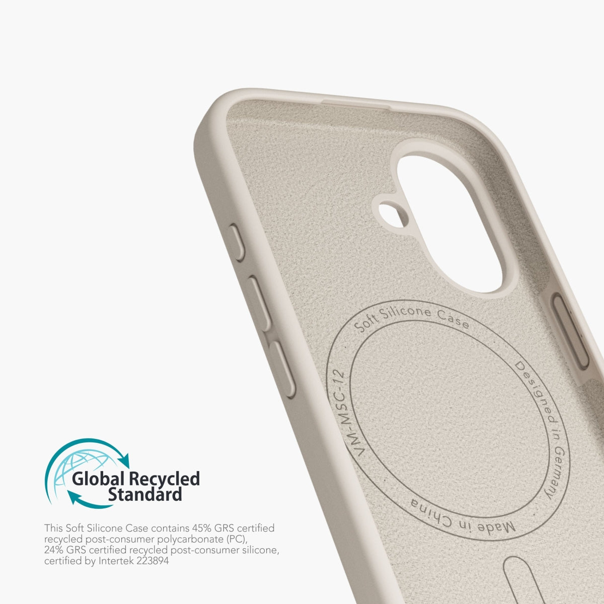Vonmählen Soft Silikon Backcover – für Apple iPhone 16 Plus, MagSafe, Silikon, Beige