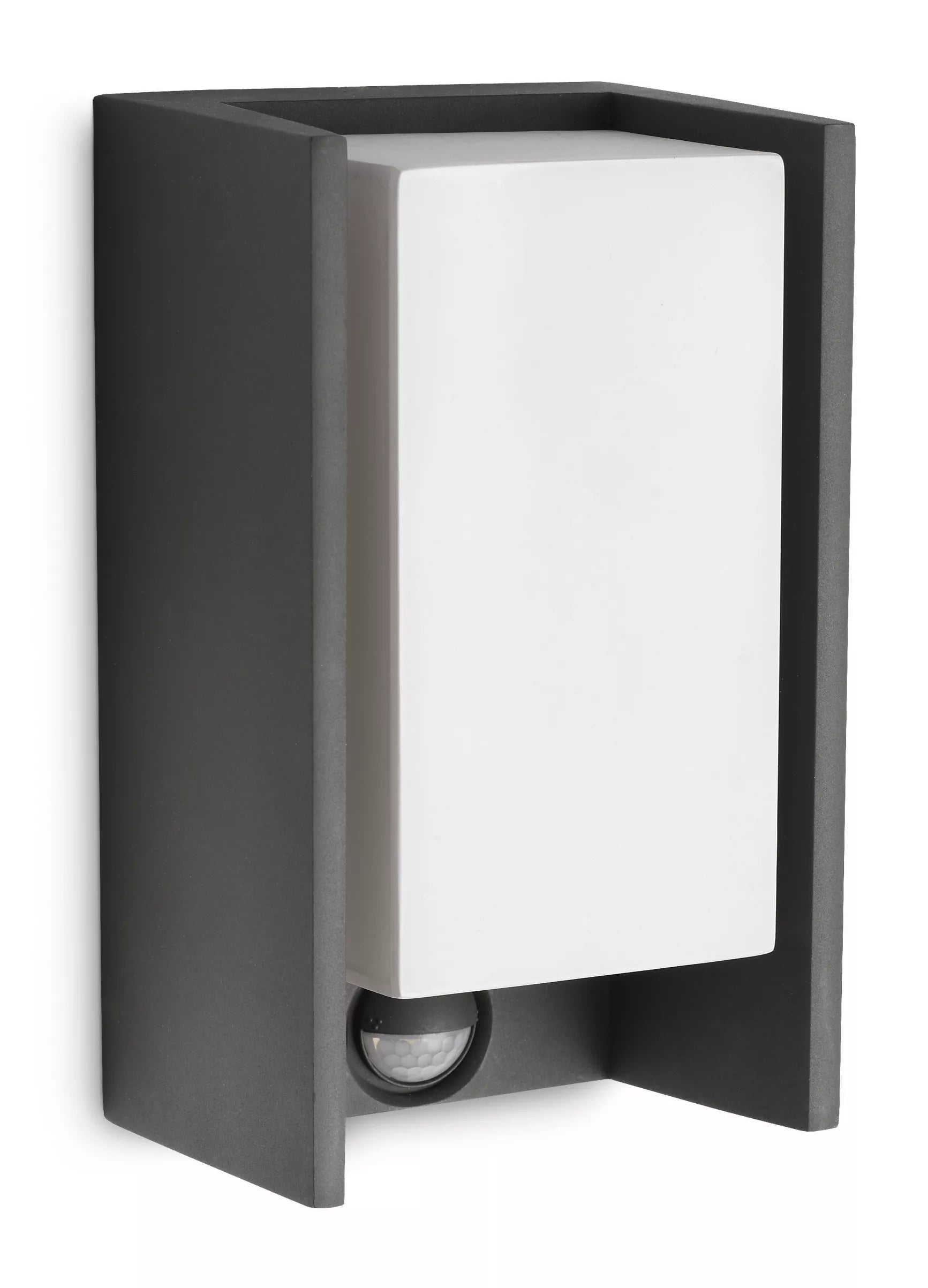 Philips by Signify Philips Aussenwandleuchte – 600 lm, 42 W, IP44, Netzbetrieb, mit Bewegungsmelder, Anthrazit, Aluminium