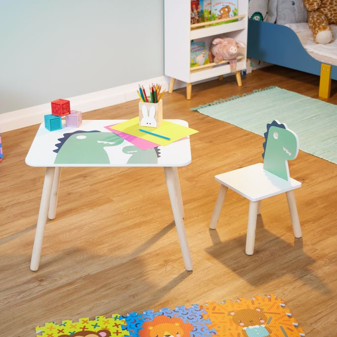 Relaxdays Kinderstuhl 10051025 – 25 × 25 × 47 cm – Spanplatte & Kiefernholz – Mehrfarbig