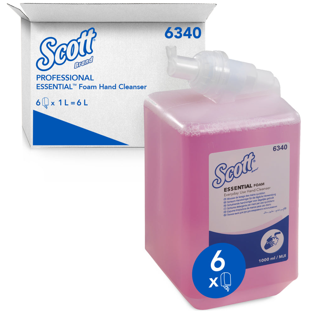 SCOTT Schaumseife – blumig, Patrone – 6 × 1 l