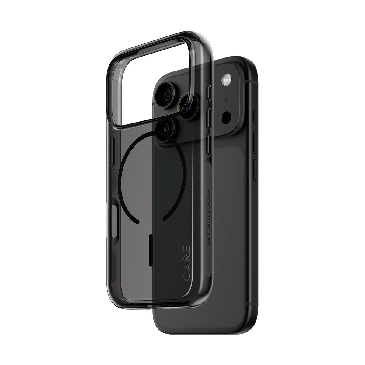 PanzerGlass CARE Smokey Backcover – für Apple iPhone 18 Pro / 17 Pro, Smokey Black, bis 4,8 m sturzsicher