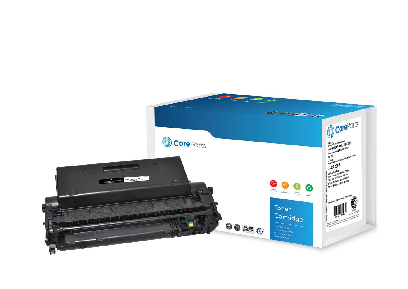 CoreParts 3480B002AA-XXL Schwarzer Toner – Kompatibel XXL – 13'000 Seiten – für Canon LBP-6300/6650/6670 und andere