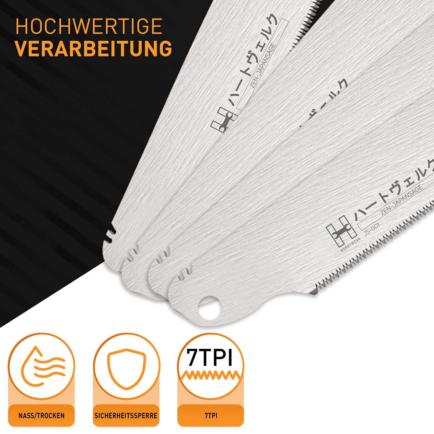 Hardtwerk Ersatzmesser 240 × 0,65 mm Karbonstahl – für Feinsäge – für Kataba Säge