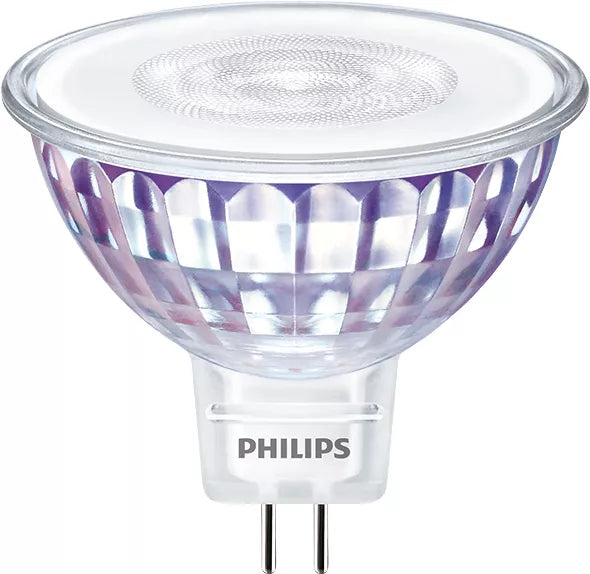 Philips by Signify Philips LED-Reflektor MR16 GU5.3 – Warmweiss 2200–2700 K, 345 lm, 5 W, dimmbar, 36° – 1 Stk., Silber