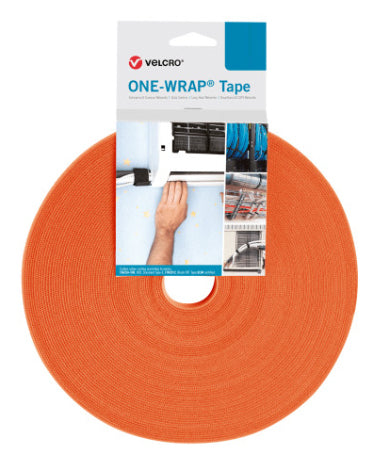 Velcro Klettband, 25 m, 16 mm – Orange
