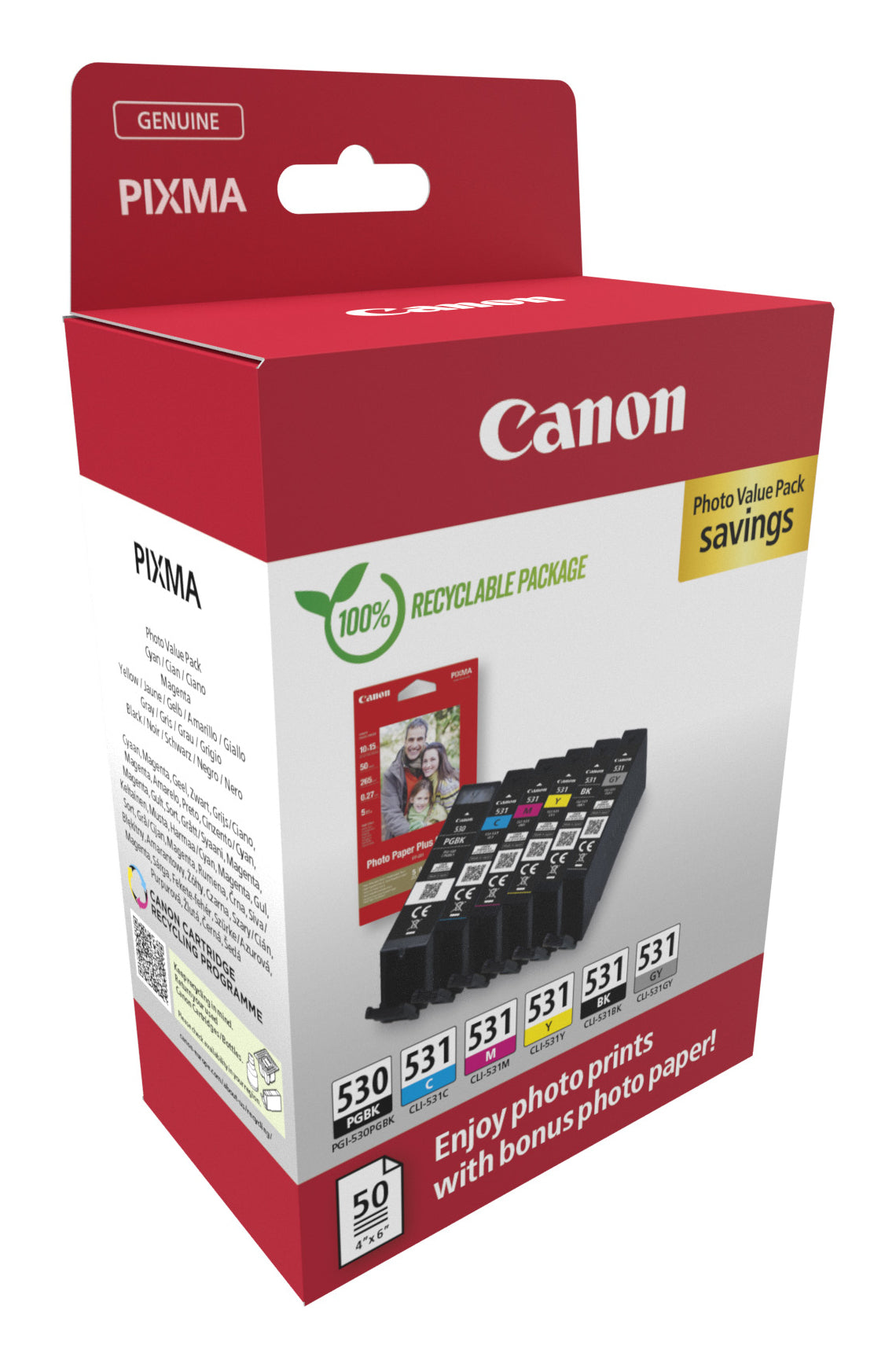 Canon Tintenpatronen-Multipack PG-CL530/1 – für PIXMA TS8750, TS8751