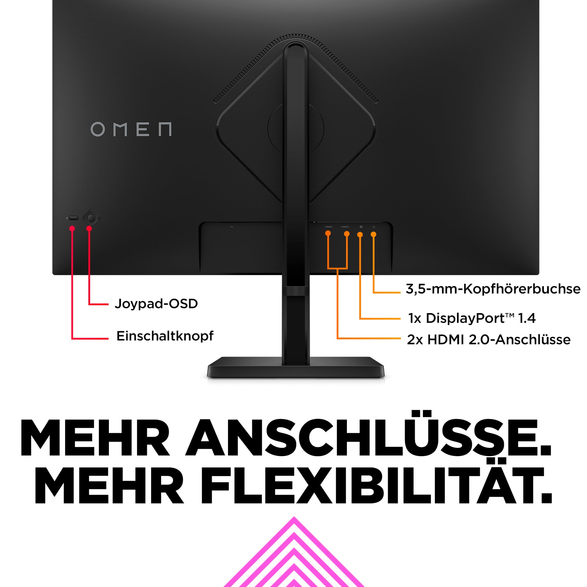 HP OMEN 32q – 31,5", 2560 × 1440 (WQHD), IPS, 165 Hz, DisplayHDR 400