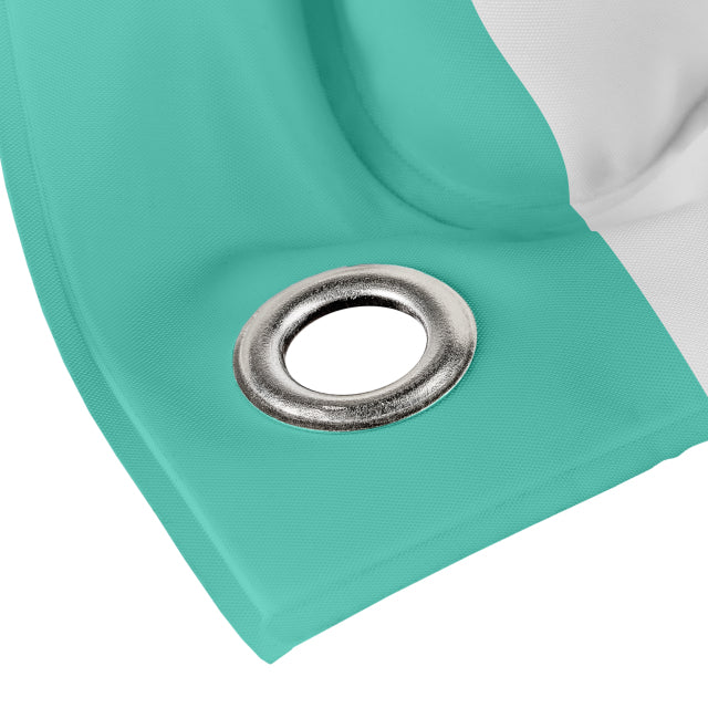 Kolma Luftmatratze – mit integriertem Kissen, faltbar – 78,5 × 188 cm – türkis/weiss – Polyester/PVC
