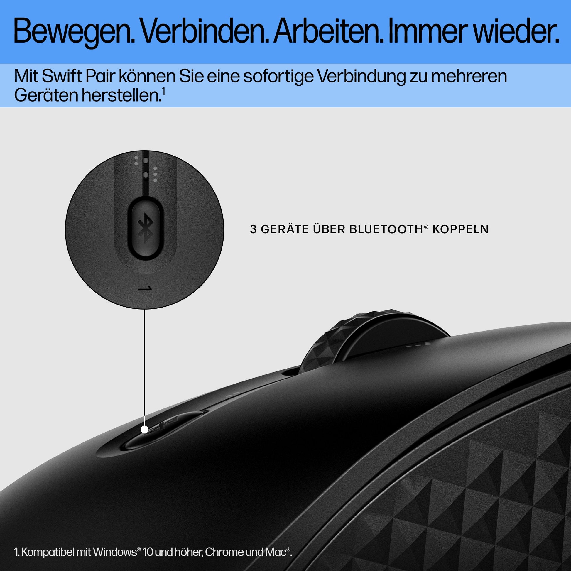 HP 425 Maus – kabellos, programmierbar
