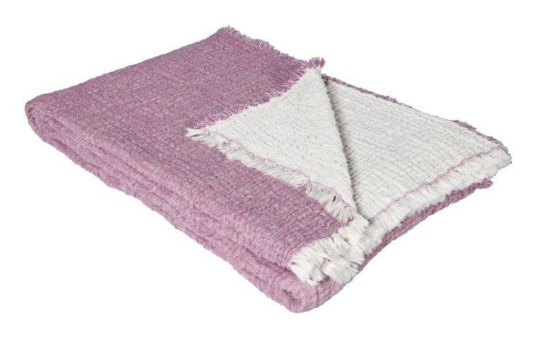 Eskimo Artemis Wohndecke – Baumwolle, Violett – 140 × 200 cm