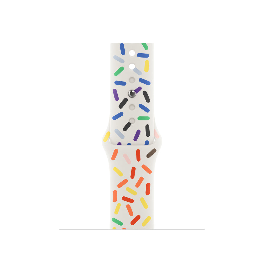 Apple Sport Band Pride – Armband – für Apple Watch (Serie 1–9, 38–41 mm), Mehrfarbig, M–L