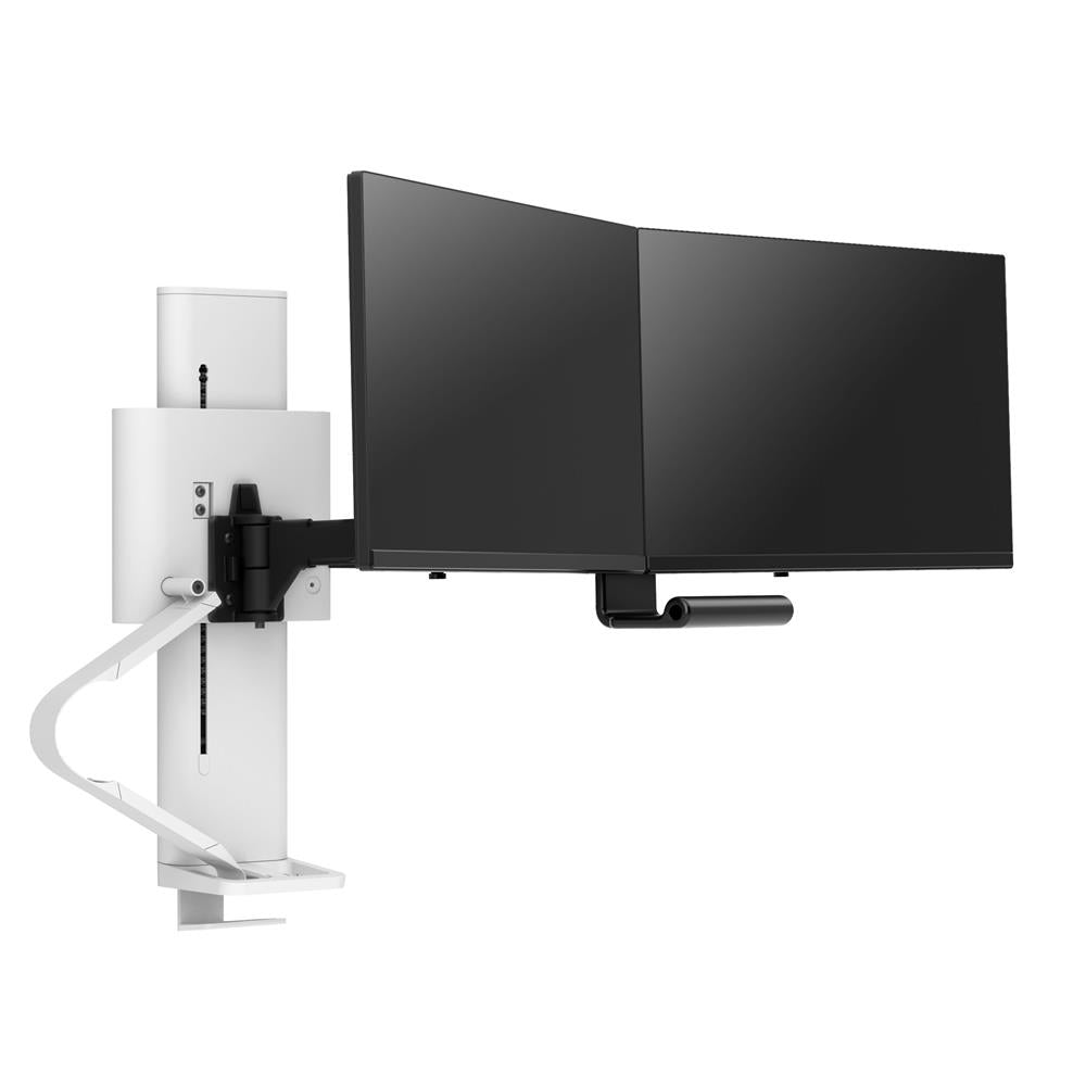 Ergotron TRACE – Monitorarm, Dual, Tischklemme, Weiss