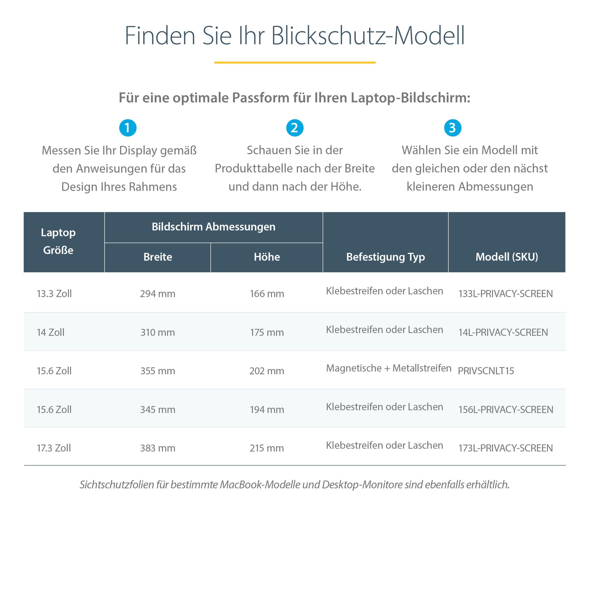 StarTech.com Displayschutz für 14" Laptop