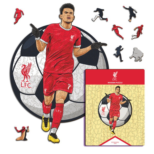 Iconic Puzzles Puzzle Liverpool FC, Luis Diaz – 150 Teile – 21 × 30 cm – ab 10 Jahren