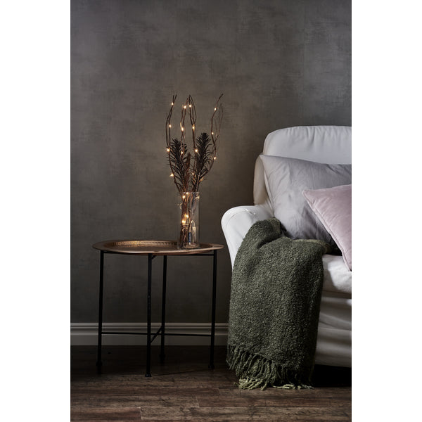 Star Trading Lichterkette/Dekolicht Willow – 60 cm, 0,38 W, Warmweiss, Braun, 24 LEDs, batteriebetrieben