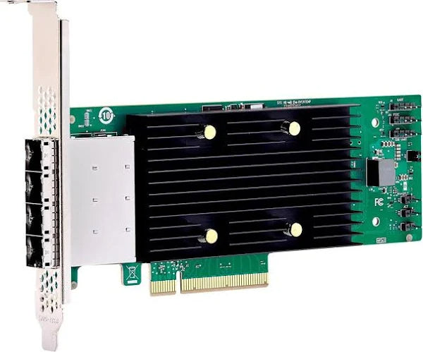 Broadcom eHBA 9600-16e Controller/Expander-Karte, PCIe 4.0 x8, 4× Mini-SAS HD (SFF-8674) – 1 Stk.
