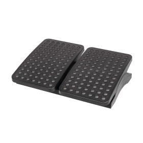 MAUL Fussstütze – Trittfläche 320 × 430 mm, höhenverstellbar, schwarz, Kunststoff