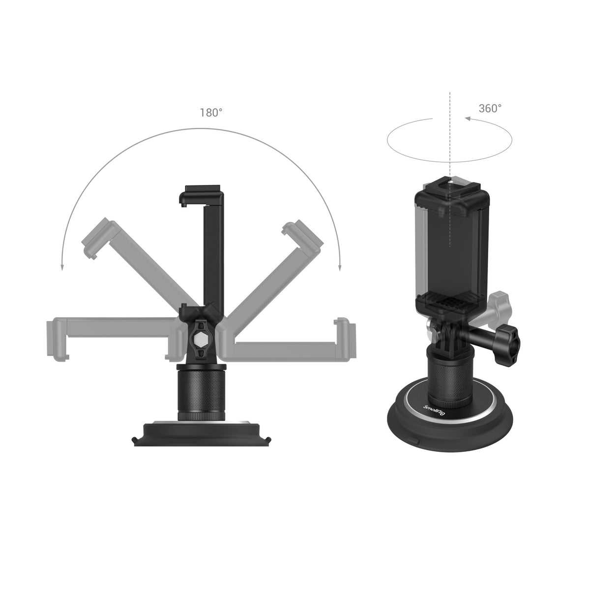 SmallRig Saugnapfhalterung – für Action-Cams – Schwarz