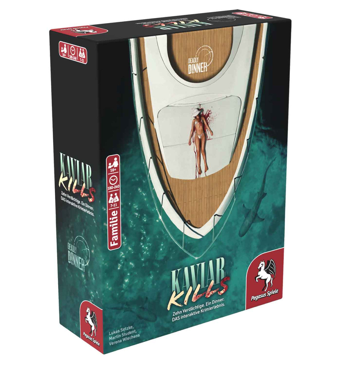Pegasus Spiel Deadly Dinner – Caviar Kills – Brettspiel, 7–11 Spieler, ab 16 Jahren, 240 Min., DE
