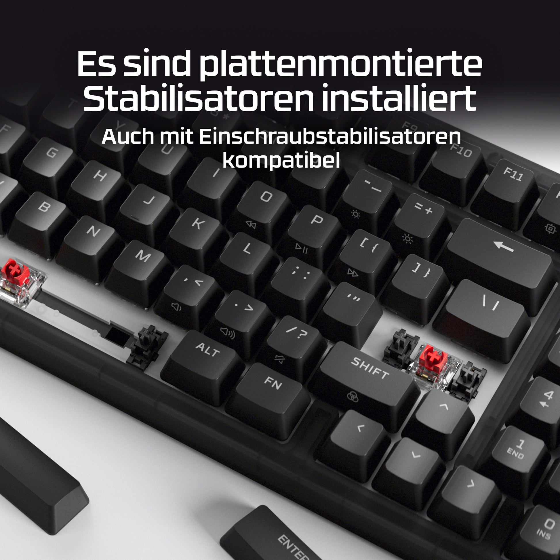 HyperX Origins 2 1800 – Tastatur – Mechanisch – USB-C – Ohne Ziffernblock – Für PC, PS5, Xbox Serie