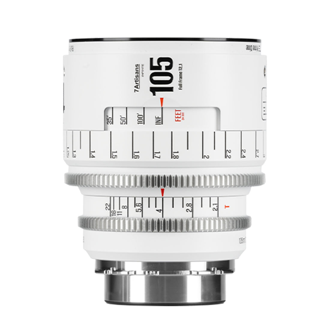 7Artisans 105T21W-PL – 105 mm T2.1 – für PL-Bajonett – Weiss – Filter 82 mm