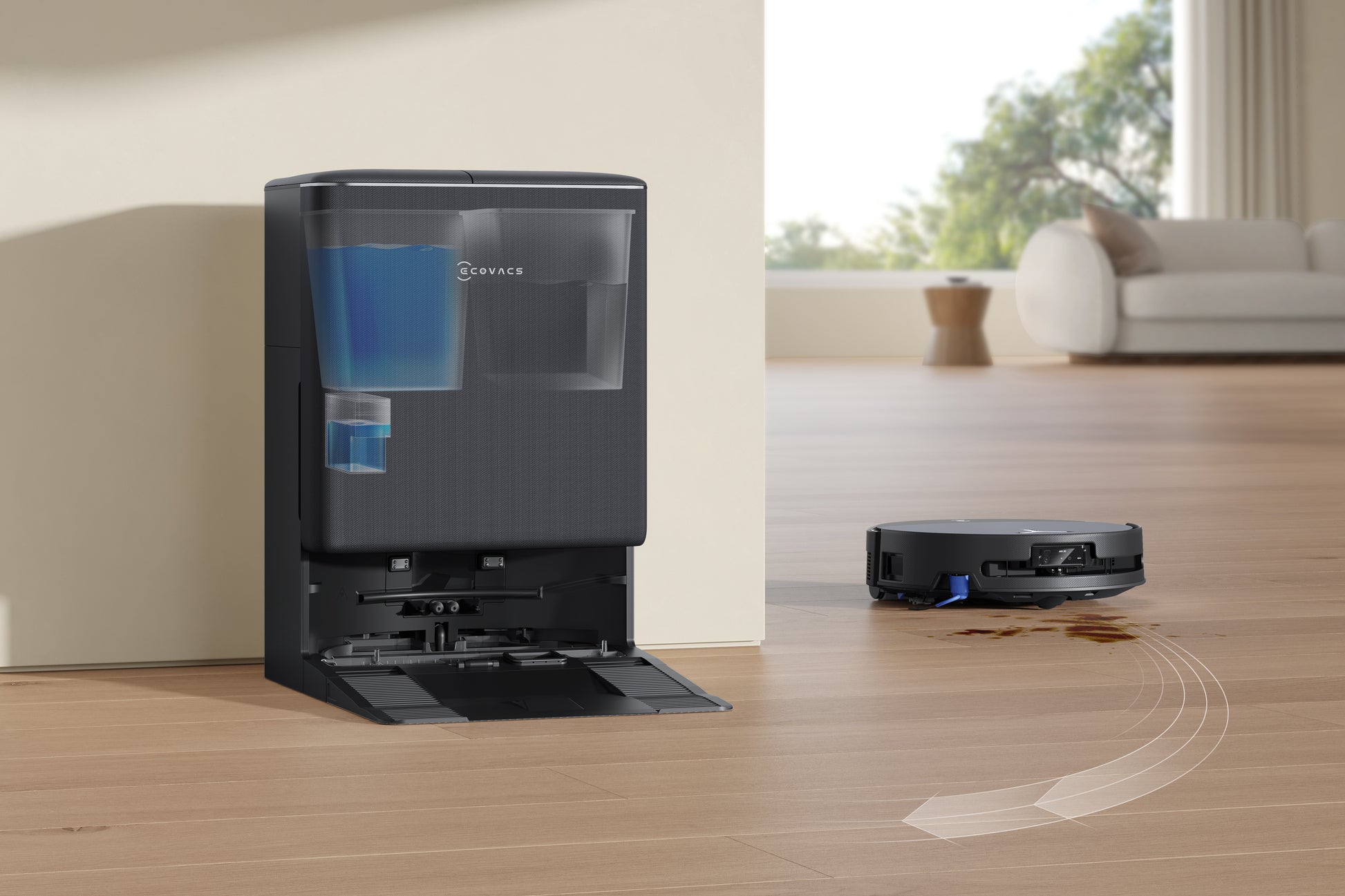 Ecovacs Saugroboter DEEBOT T90 PRO OMNI, mit Absaugstation, mit Wischfunktion – 30000 Pa, 350 min, Höhe 98 mm
