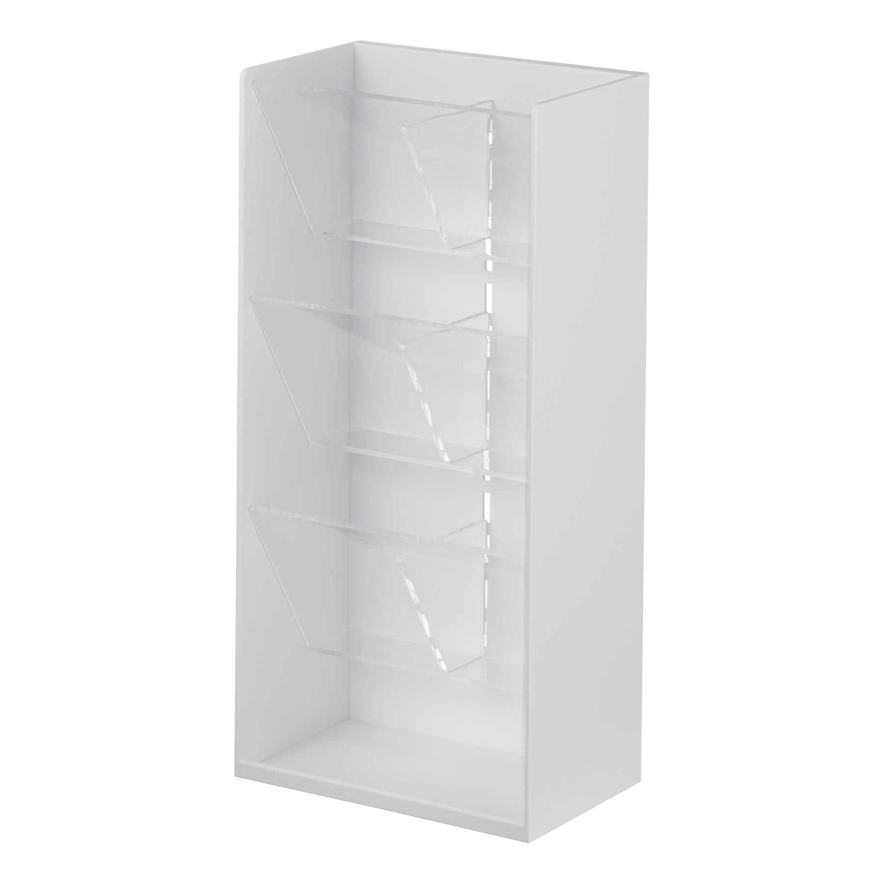 Yamazaki Aufbewahrungsbox (Bad) TOWER – ABS/Polycarbonat/Silikon, 12×7,7×25 cm, Weiss