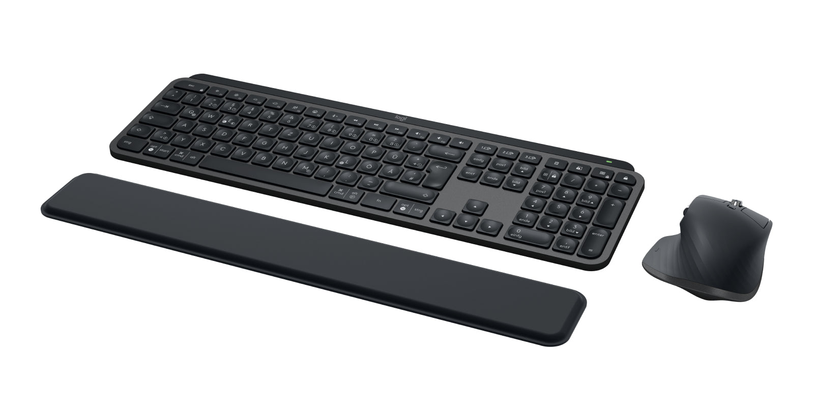 Logitech MX Keys S Combo – Tastatur- und Maus-Set – Bluetooth & 2,4 GHz – Scherenmechanik – Beleuchtet – QWERTZ (DE)