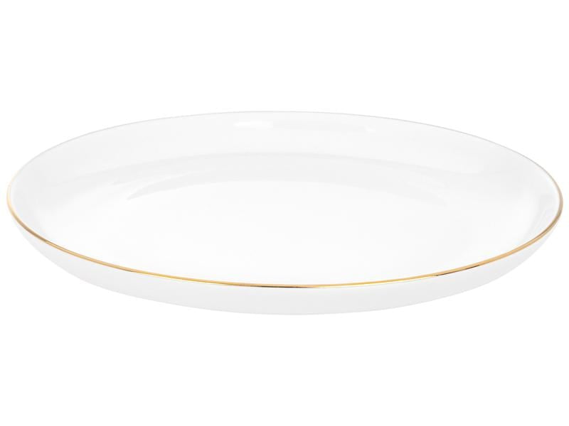 Furber. Furber Speise-Service – Set 20-teilig, Ø 26,5 cm, Knochenporzellan, Gold/Weiss, spülmaschinenfest